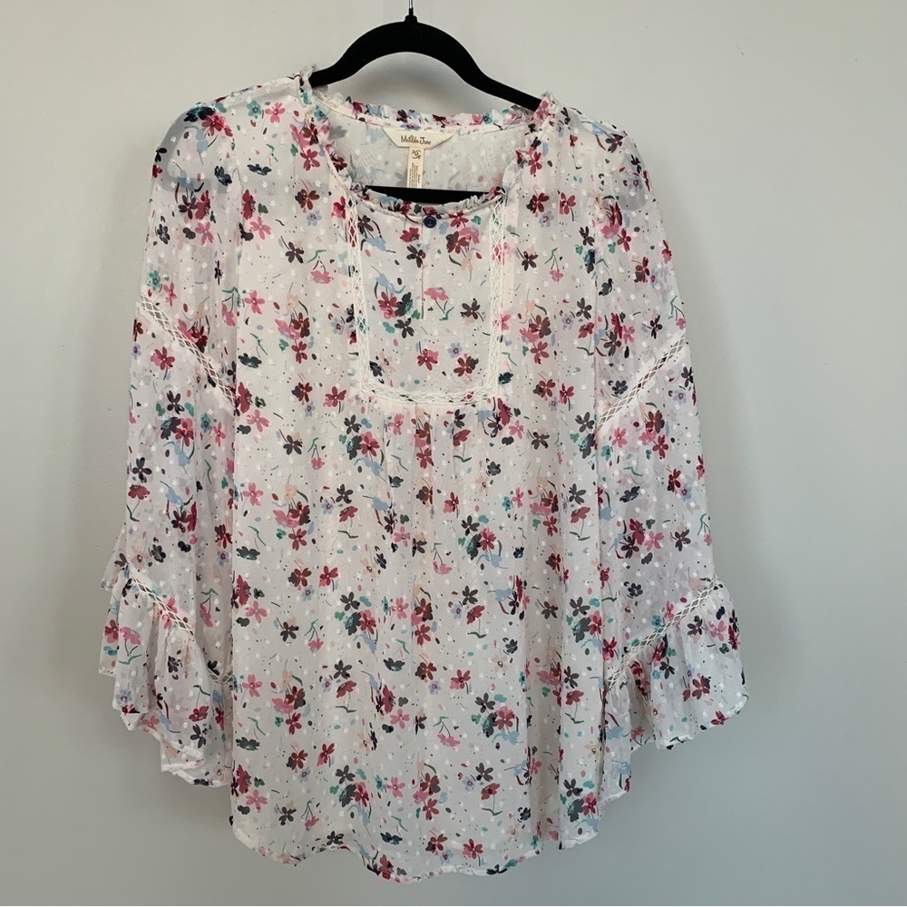Matilda Jane Floral Flowy‎ Top Size M